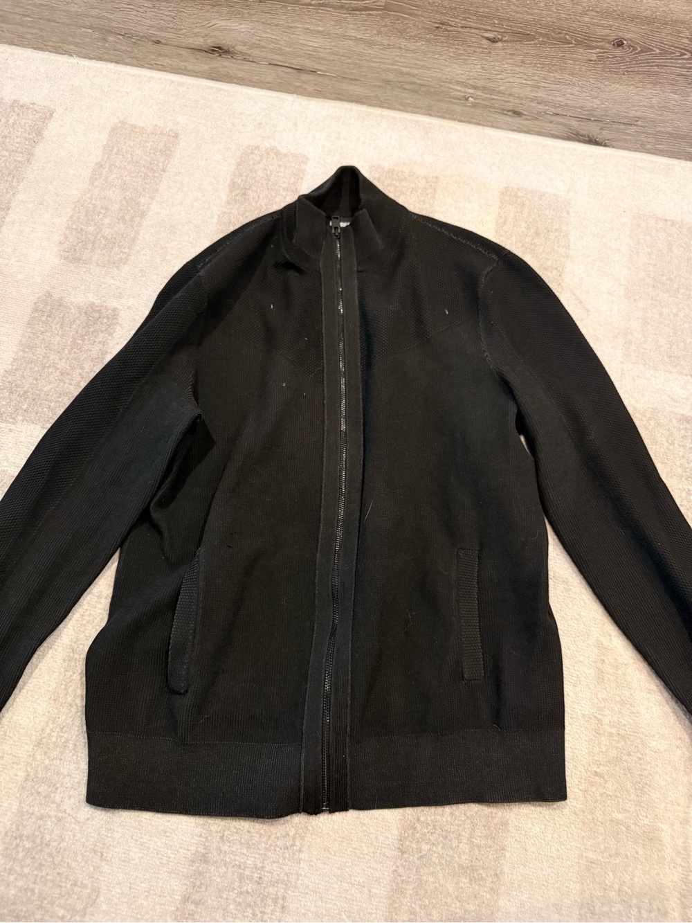 Express Black Full-Zip Knit Cardigan